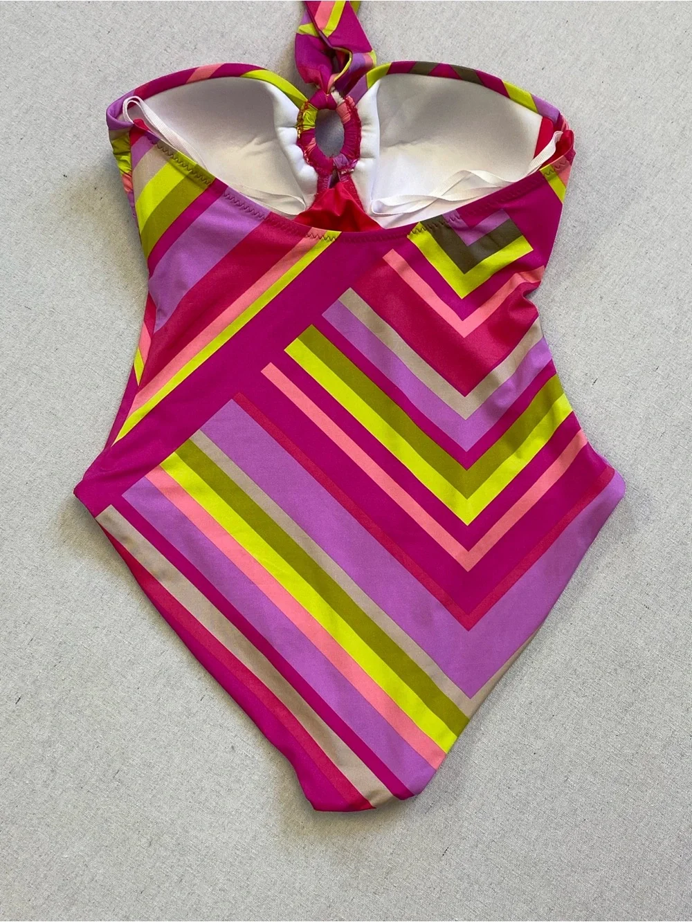 Trina Turk Waltz Convertible Bandeau Striped One Piece Swimsuit
